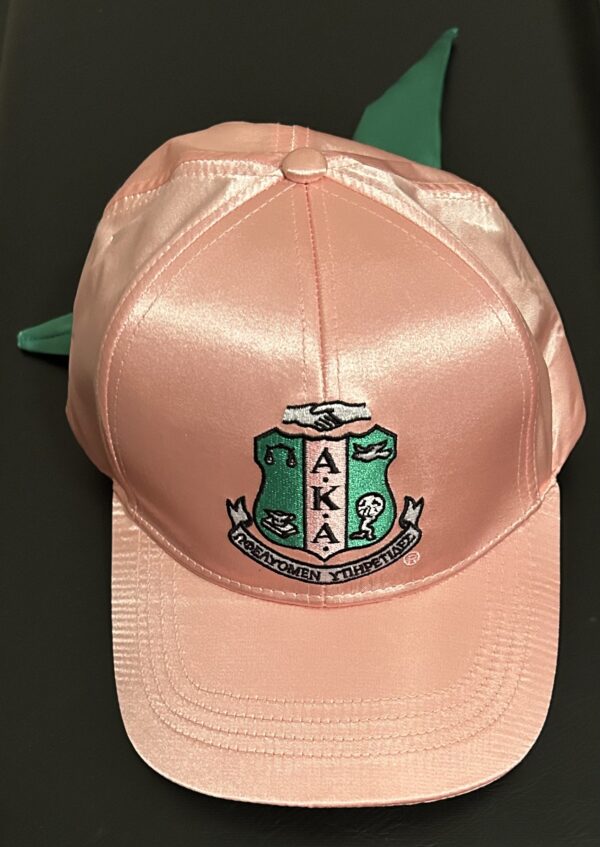 AKA pink satin hat