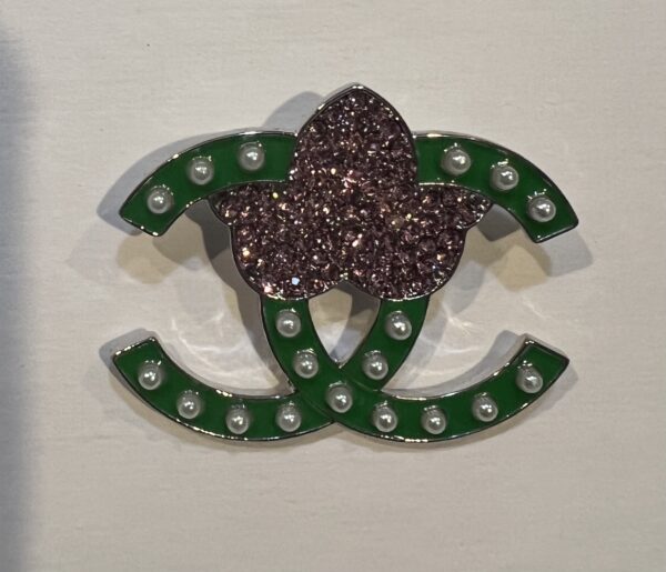 AKA Inspired Lapel Pin with Pink Ivy