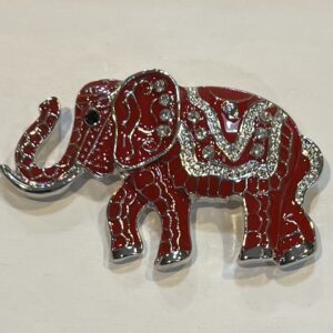 Crimson Elephant Lapel Pin