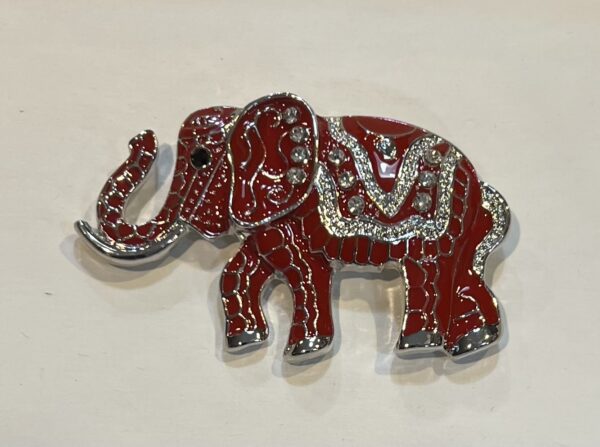 Crimson Elephant Lapel Pin