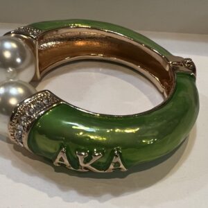 AKA Green Bracelet with Pearls