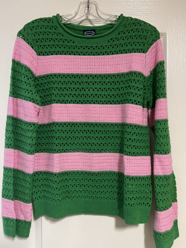 Pink and Green Sweater